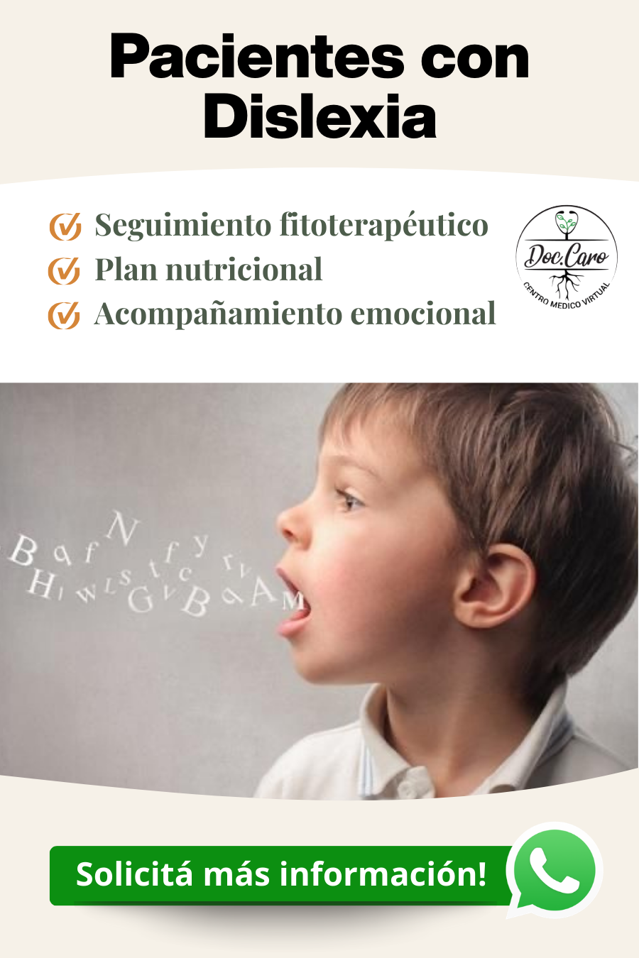 Plan Pacientes con Dislexia - Doc.Caro Centro Médico Virtual